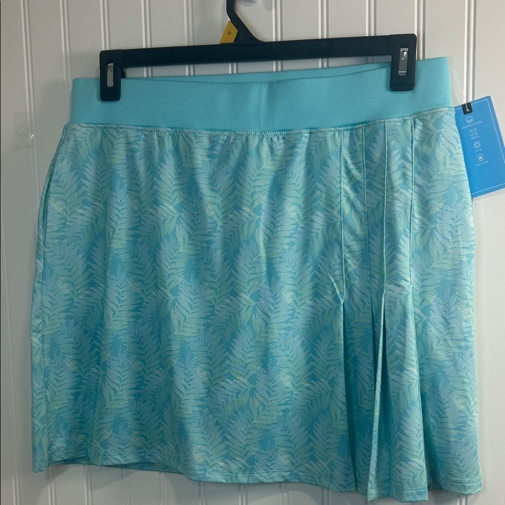 Spork Court  Haley skort women Blue Patterned Women Skirt  Pocket GOLF  Size L.
